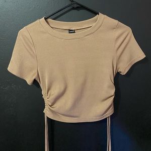 SHEIN casual brown adjustable T-shirt, size XS